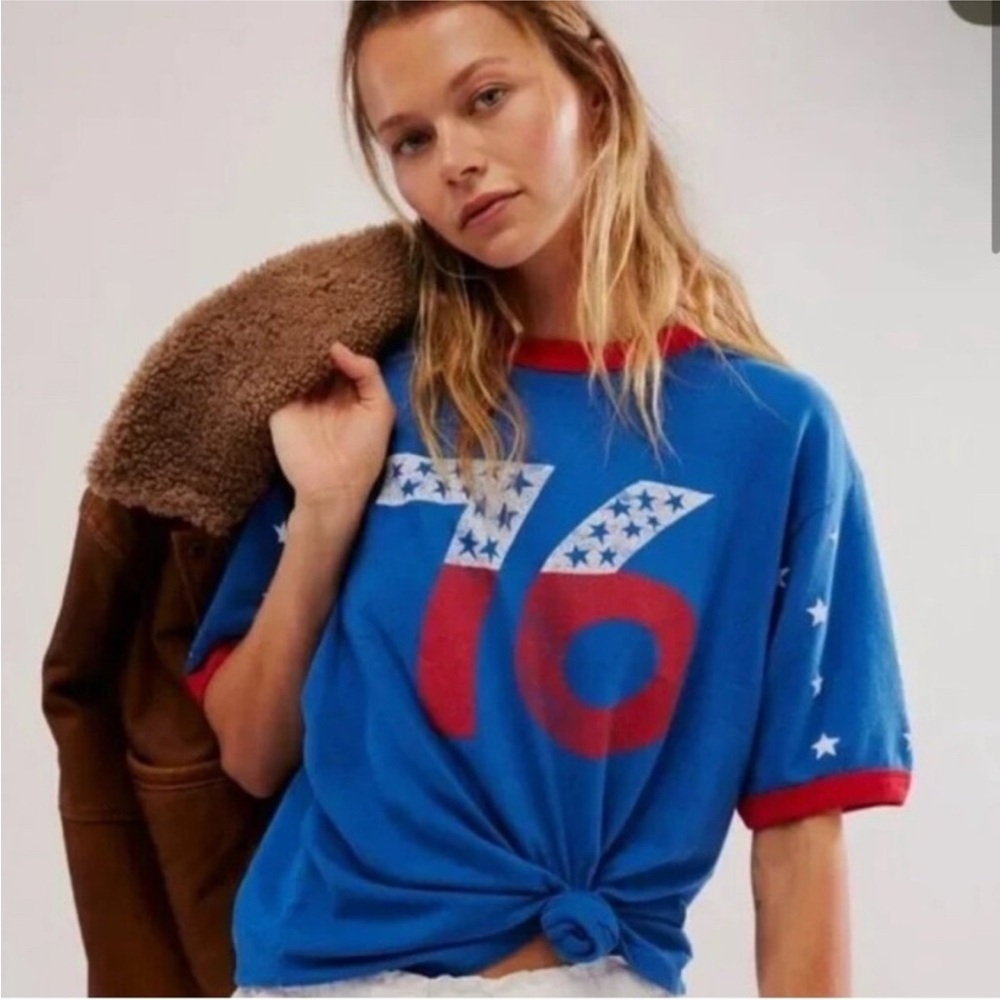 Free People x Ragabond  Lost & Found Ringer Tee in Vintage Wash - Picture 3 of 4